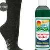 Bambus Wellness-Socken 39-42 Anthrazit 3 Paar + gratis Latschenkiefer Einreibung 250 ml