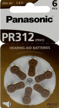 Batterien Für Hörgeräte Panasonic Pr 312 6 Stück