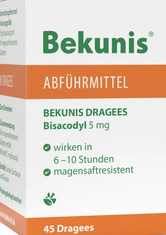 Bekunis Dragees Bisacodyl 5 mg 45 Magensaftresistente Tabl.