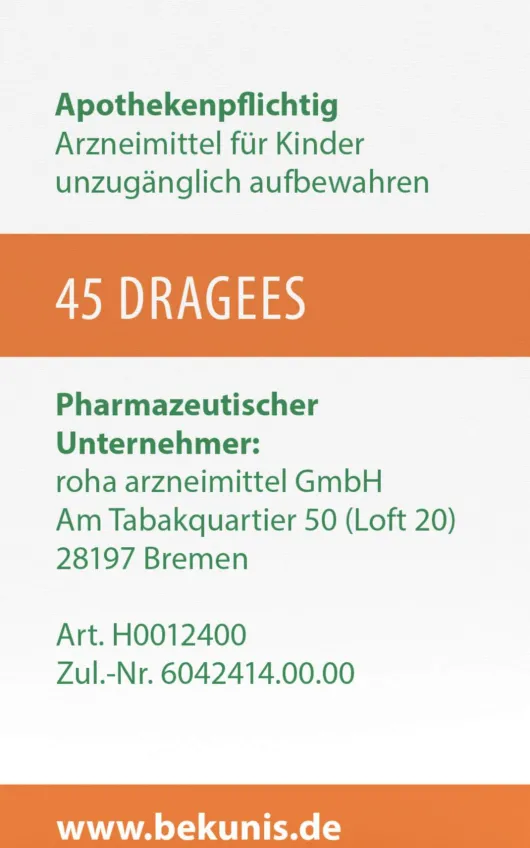 Bekunis Dragees Bisacodyl 5 mg 45 Magensaftresistente Tabl.