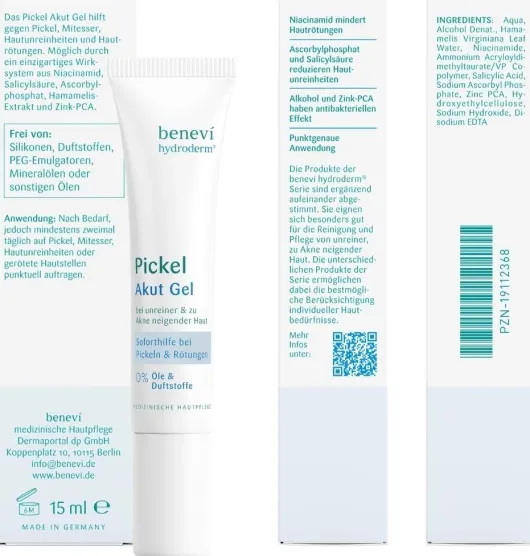 Benevi Hydroderm Pickel Akut Gel 5 ml