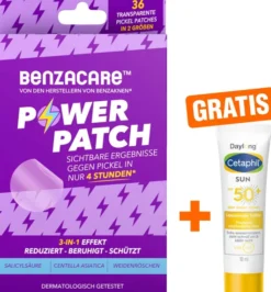 Benzacare Power Patch gegen Pickel 36 Pflaster + gratis Cetaphil Sun Daylong SPF 50+ liposomale Lotion 10 ml