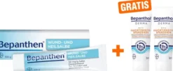 Bepanthen Wund und Heilsalbe 100 g + gratis Bepanthol DERMA Feuchtigkeitsspendende Gesichtscreme mit LSF 25 2 x 5 ml