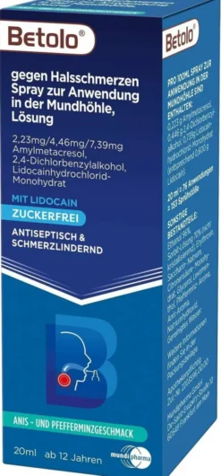 Betolo gegen Halsschmerzen 20 ml Rachenspray