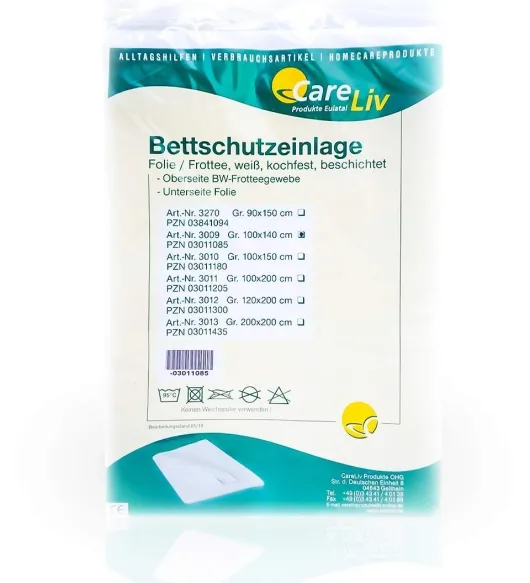 Bettschutzeinlage Folie Frottee 100x140cm