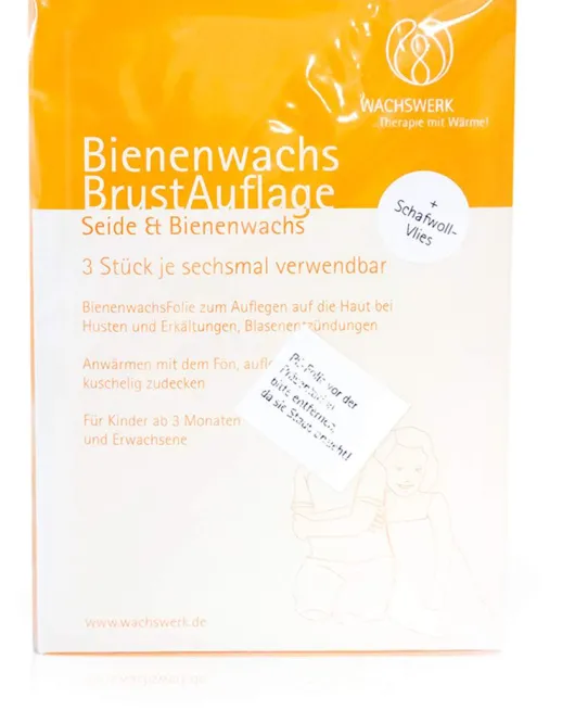 Bienenwachs Brustauflage Schaf - Woll - Vlies Wachswerk 3 Stück