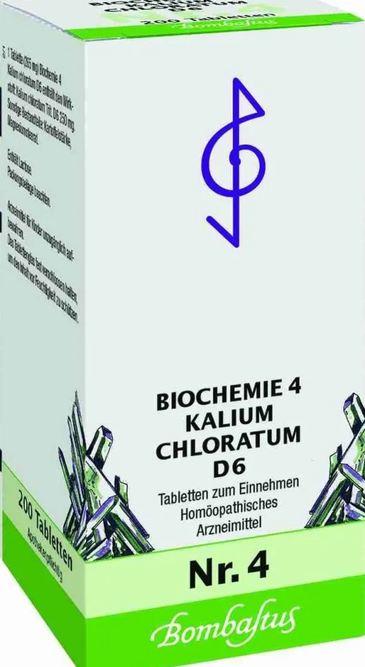 Biochemie Bombastus 4 Kalium chloratum D 6 200 Tabletten