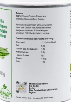 Bio Erbsen Protein Pulver Allpharm 300 g