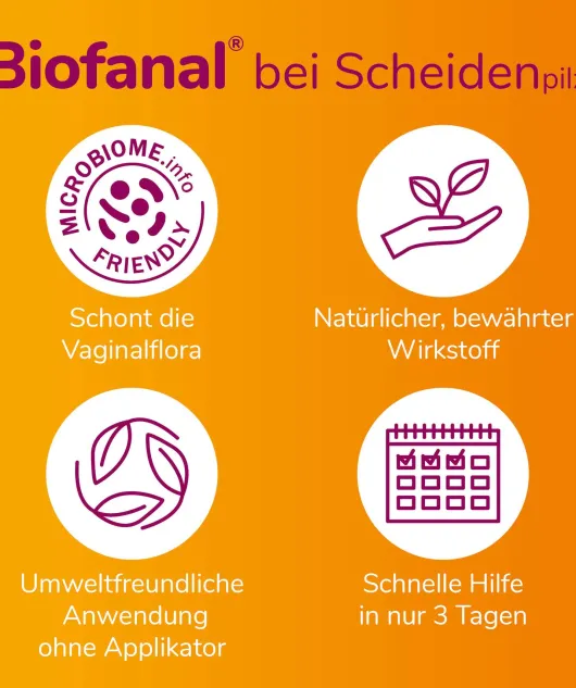 Biofanal bei Scheidenpilz 100 000 I.E. 6 Vaginaltabletten