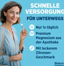 Biolectra Magnesium 300 mg Direct Zitronengeschmack 40 Beutel
