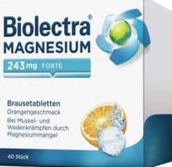 Biolectra Magnesium 243 mg forte Orangengeschmack 40 Brausetabletten
