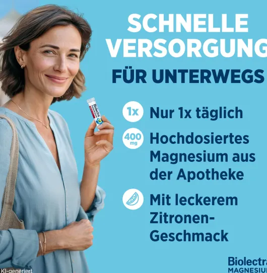 Biolectra Magnesium 400 mg Ultra Direct Zitronengeschmack 20...