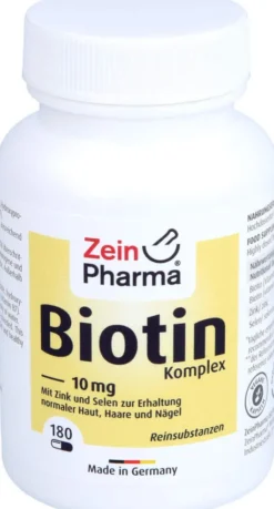 Biotin Komplex 10 mg + Zink + Selen Hochdosiert 180 Kapseln