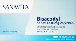 Bisacodyl Sanavita 10 mg Zäpfchen 10 Stück