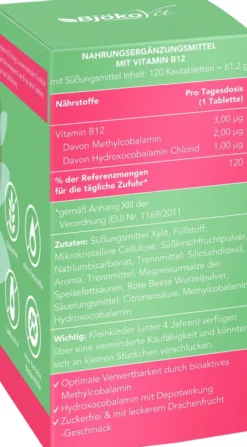 Bjökovit Vitamin B12 Kautabletten Für Kinder Drachenfrucht 120...