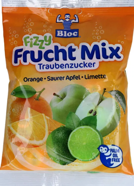 Bloc Traubenzucker Fizzy Frucht Mix Btl. 75 G