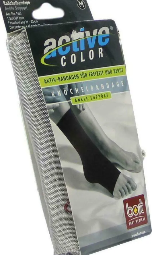Bort Activecolor Knöchelbandage Medium Schwarz 1 Stück