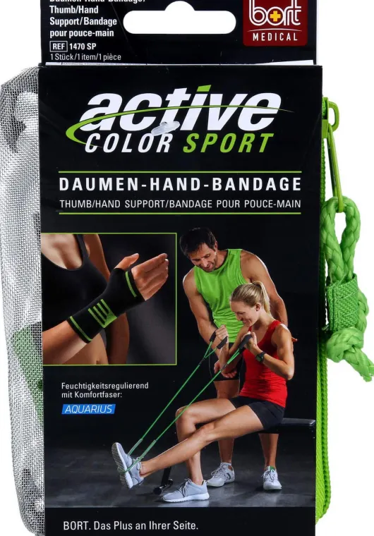 Bort Activecolor Sport Daumen Hand Bandage Schwarz Grau Gr. S 1...