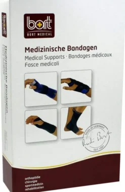 Bort Handgelenkstütze Mit Aluschiene Links Medium Blau