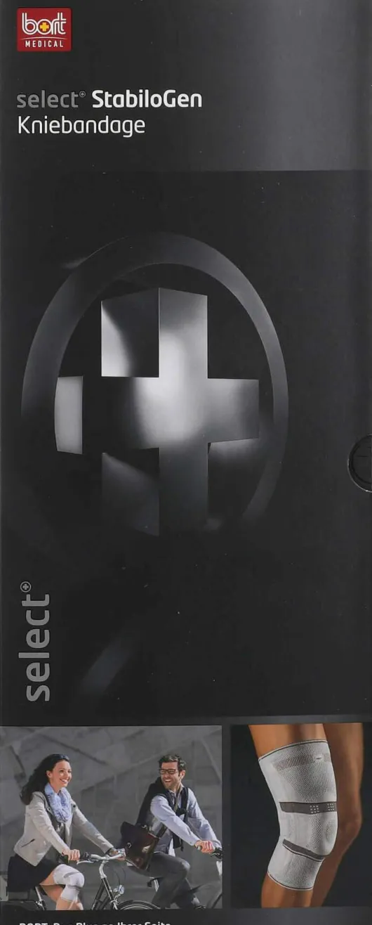 Bort Stabilogen Kniebandage Gr.3+ Silber 1 Stück