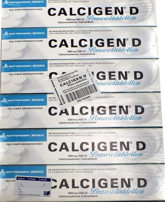 Calcigen D 600 mg und 400 I.E. Brausetabletten 120 Stück