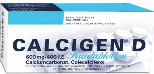Calcigen D 600 mg und 400 I.E. 50 Kautabletten