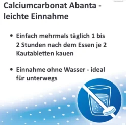 Calciumcarbonat Abanta 500 mg 200 Kautabletten