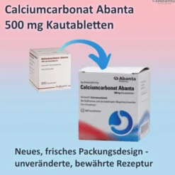 Calciumcarbonat Abanta 500 mg 200 Kautabletten