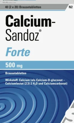 Calcium Sandoz forte 2 X 20 Brausetabletten