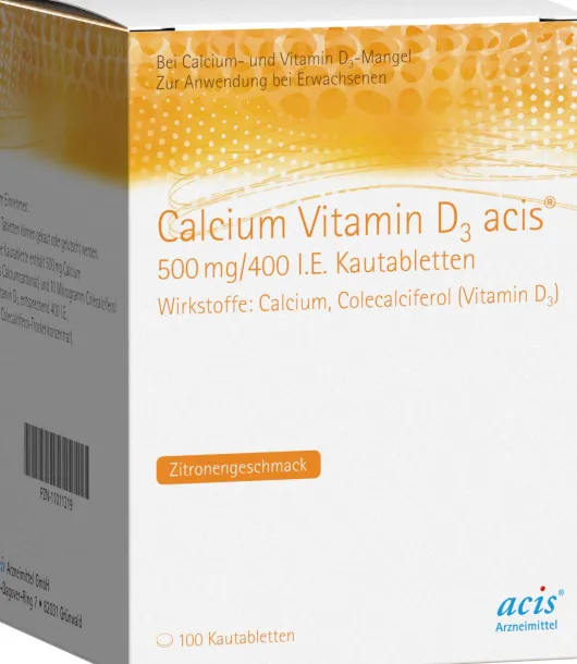 Calcium Vitamin D3 Acis 500 mg 400 I.E. 100 Kautabletten