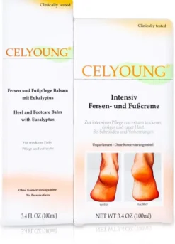 Celyoung Intensiv Fersen Fußcreme und -Balsam 2 X 100 ml 1...