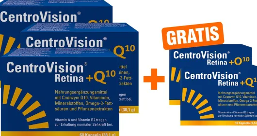 CentroVision Retina + Q10 180 Kapseln + gratis 30 Kapseln