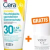 CeraVe Feuchtigkeitsspendender Sonnenschutz LSF 30 177 ml + gratis Vichy Deo Stress Resist 72h 50 ml