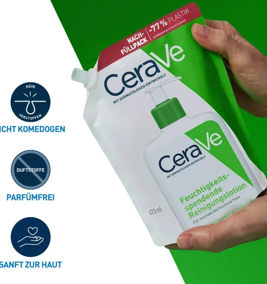 Cerave feuchtigkeitsspendende Reinigungslotion Nachfüllpack 473 ml