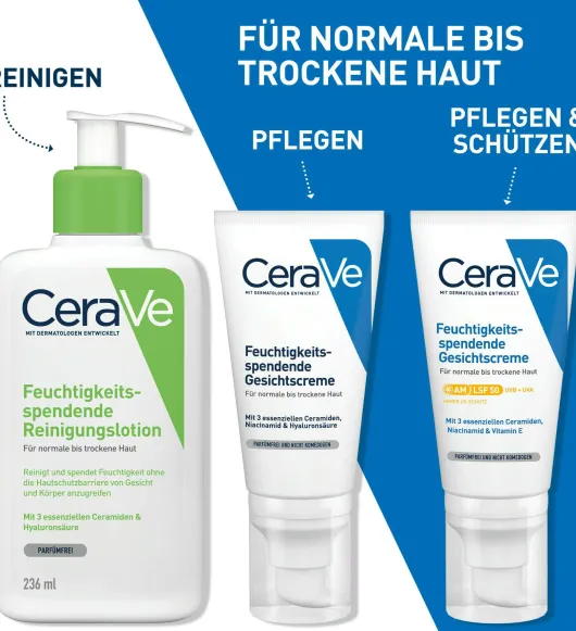 CeraVe Feuchtigkeitsspendende Gesichtscreme LSF 50 52 ml