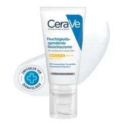 CeraVe Feuchtigkeitsspendende Gesichtscreme LSF 50 52 ml + gratis Schäumendes Reinigungsgel 20 ml