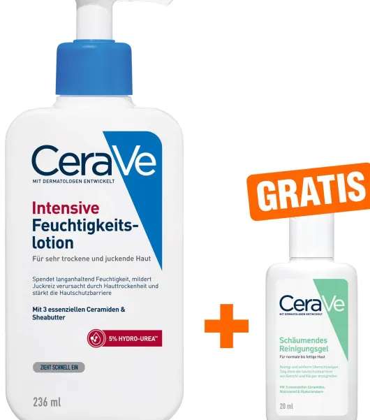 Cerave Intensive Feuchtigkeitslotion 236 ml + gratis Schäumendes Reinigungsgel 20 ml