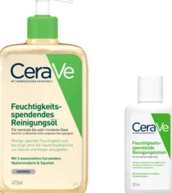 CeraVe Reinigungsöl 473 ml + gratis CeraVe feuchtigkeitsspendende Reinigungslotion 20 ml