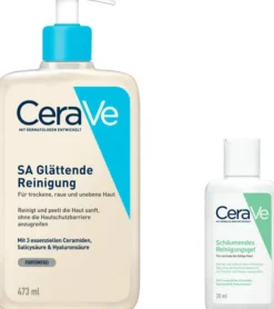 CeraVe SA Glättende Reinigung 473 ml + gratis Schäumendes Reinigungsgel 20 ml