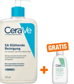 CeraVe SA Glättende Reinigung 473 ml + gratis Schäumendes Reinigungsgel 20 ml