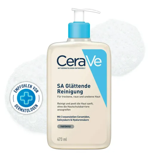 CeraVe SA Glättende Reinigung 473 ml + gratis Schäumendes Reinigungsgel 20 ml