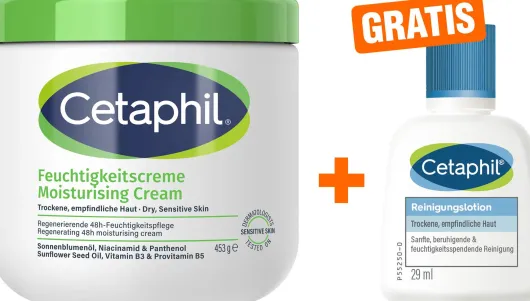 Cetaphil Feuchtigkeitscreme 453 g + gratis Reinigungslotion 29 ml