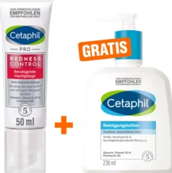 Cetaphil RednessControl Creme beruhigende Nachtpflege 50 ml + gratis Cetaphil Reinigungslotion 236 ml