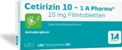 Cetirizin 10mg 1a Pharma 100 Filmtabletten