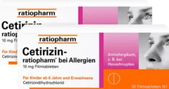 Cetirizin ratiopharm 2 x 20 Filmtabletten