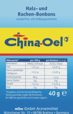 China Öl Hals- und Rachenbonbons Ohne Zucker 40 G
