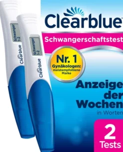 Clearblue Schwangerschaftstest mit Worten & Wochenbestimmung 2 Stück