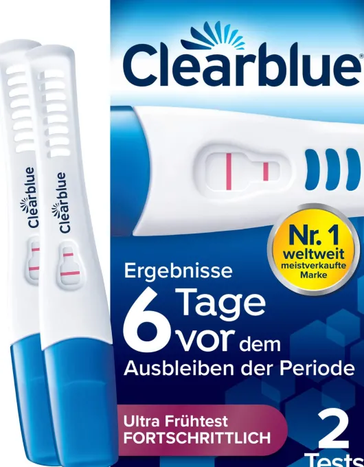 Clearblue Schwangerschaftstest 6 Tage vorher 2 Hormone 2 Stück