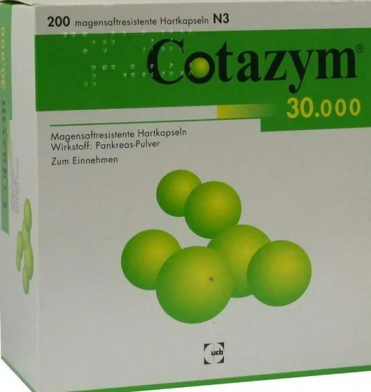 Cotazym 30.000 Pellets 200 Magensaftresistente Kapseln