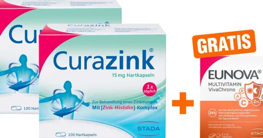 Curazink 2 x 100 Kapseln + gratis Eunova VivaChrono 2 x 10 Tabletten